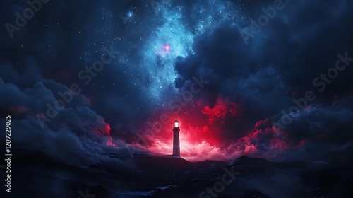 Lighthouse Under the Milky Way: A Night of Serenity