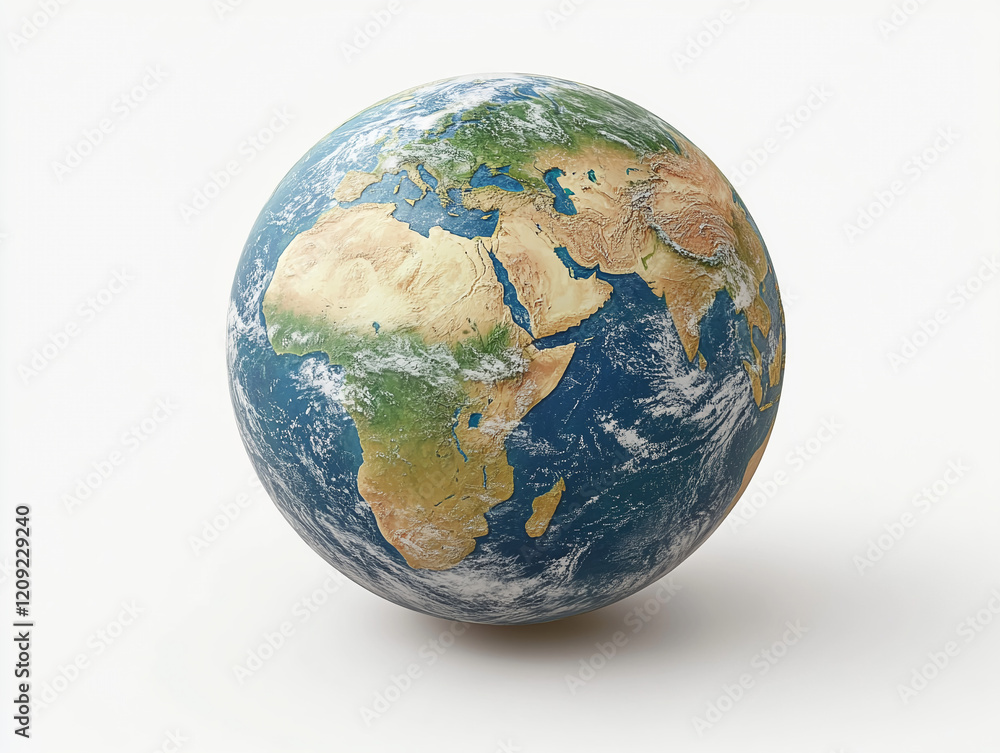Fototapeta premium earth globe against clear white background