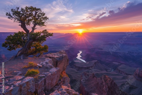 sunset over the mountains