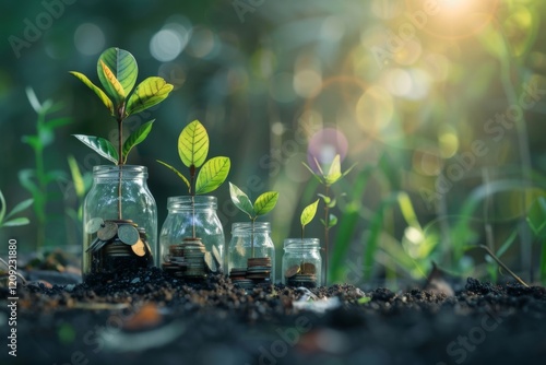 plant growing step concept