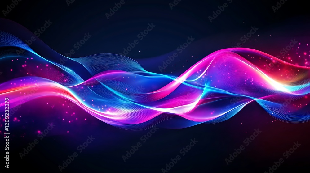 Abstract Colorful Waves Digital Art: Vibrant Hues and Glowing Energy Abstract Colorful Waves Digital Art: Vibrant Hues and Glowing Energy