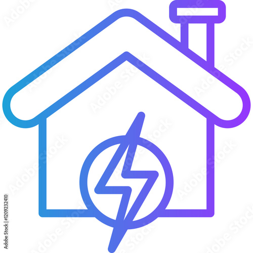 Energy line gradient icon