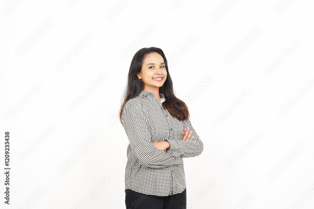 Confident Gesture with Arms Crossed Of Beautiful Asian Woman Isolated On White Background Confident Gesture with Arms Crossed Of Beautiful Asian Woman Isolated On White Background