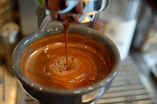 Espresso shot from espresso machine