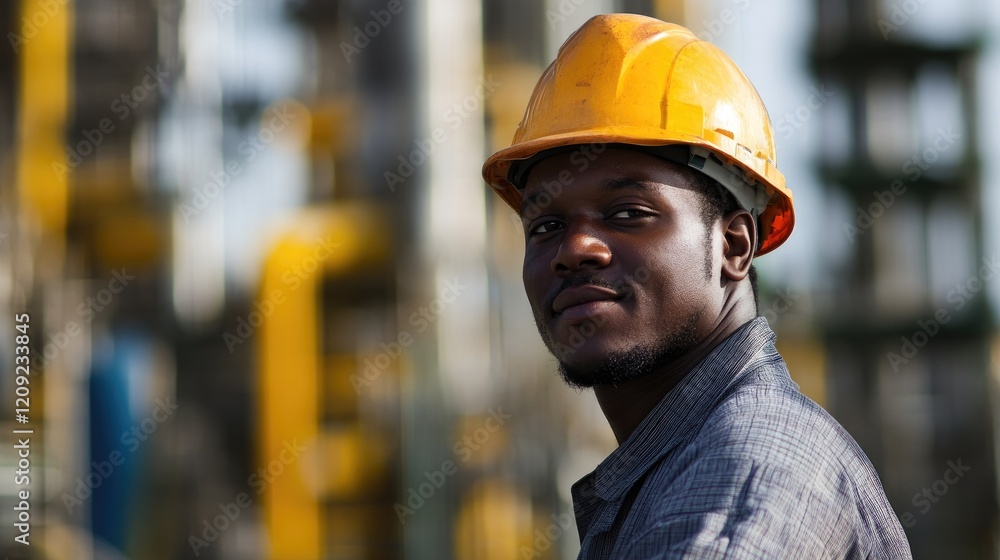 A worker in the oil refinery A worker in the oil refinery
