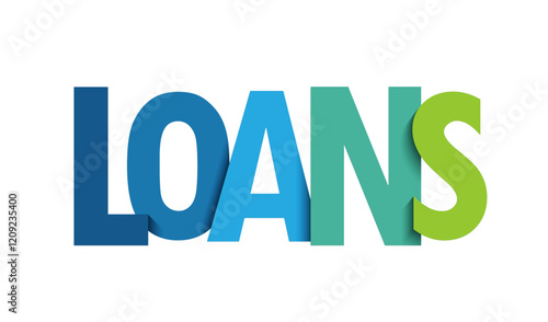 LOANS colorful vector typography banner