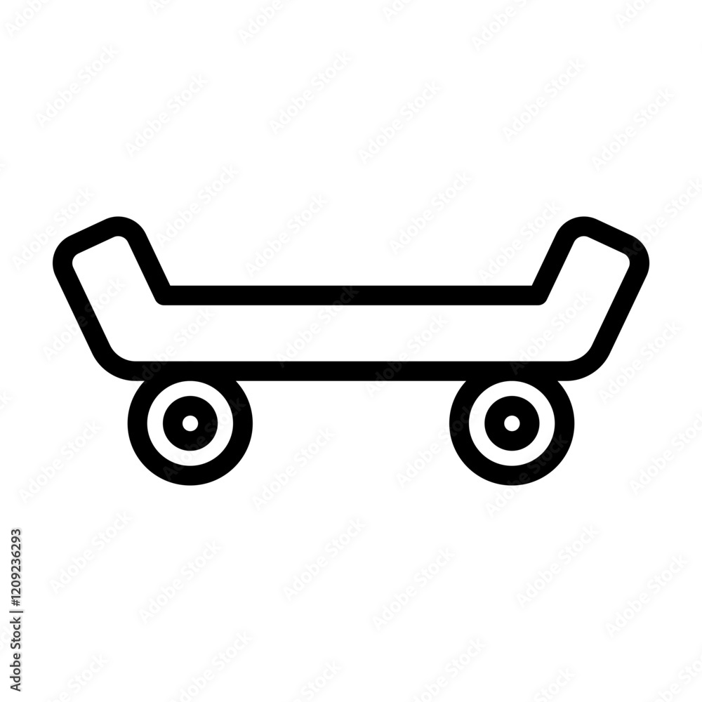 Skateboard Vector Line Icon Design Skateboard Vector Line Icon Design