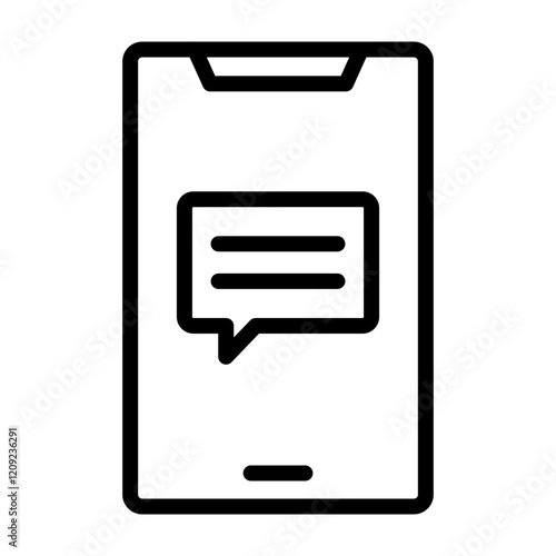 Chat App Vector Line Icon Design