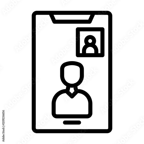 Video Call Vector Line Icon Design