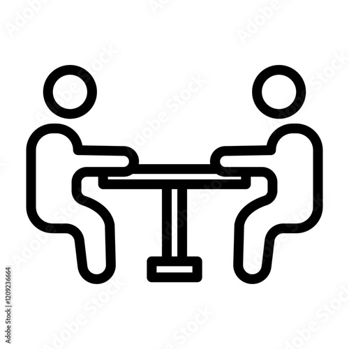 Hangout Spot Vector Line Icon Design