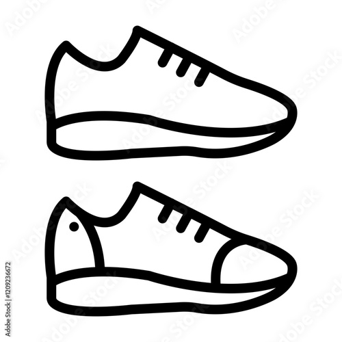 Sneaker Collection Vector Line Icon Design