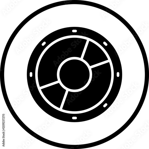 Viking Shield Icon Style