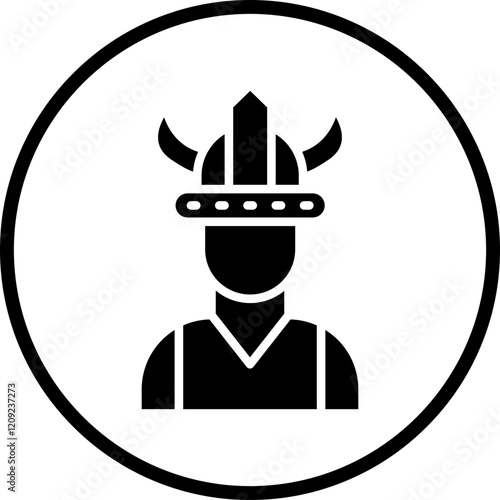 Viking Man Icon Style