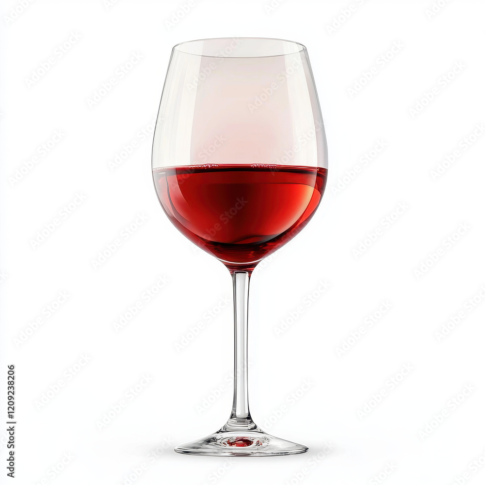 glass of red wine with clear stem, elegantly showcasing its rich color glass of red wine with clear stem, elegantly showcasing its rich color