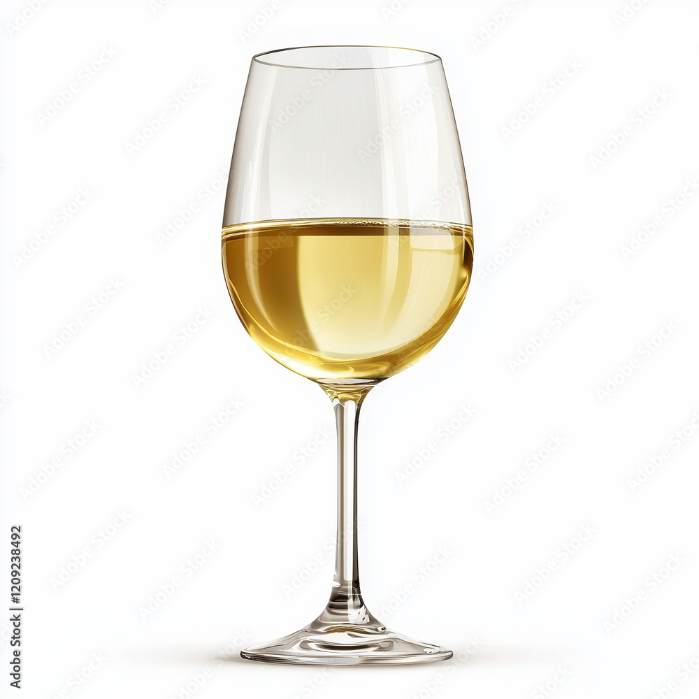 glass of white wine reflecting elegance and sophistication glass of white wine reflecting elegance and sophistication