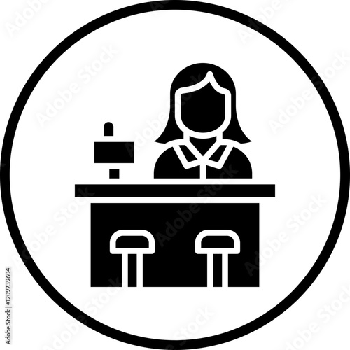 Bar Cashier Icon Style