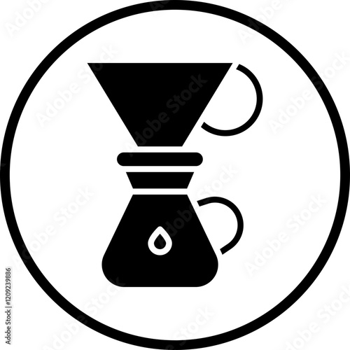 Coffee Dripper Icon Style