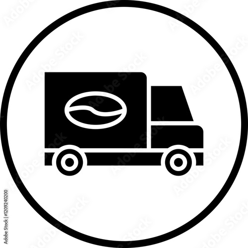 Coffee Truck Icon Style
