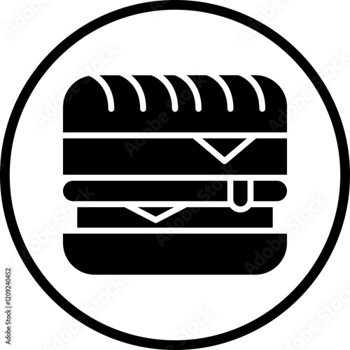 Cuban Sandwich Icon Style