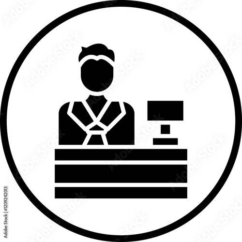 Clerk Male Icon Style
