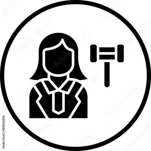 Judge Female Icon Style