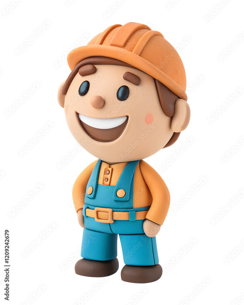 a clay Cute, Professional Designer, happy and smile, isolated on a transparent background a clay Cute, Professional Designer, happy and smile, isolated on a transparent background