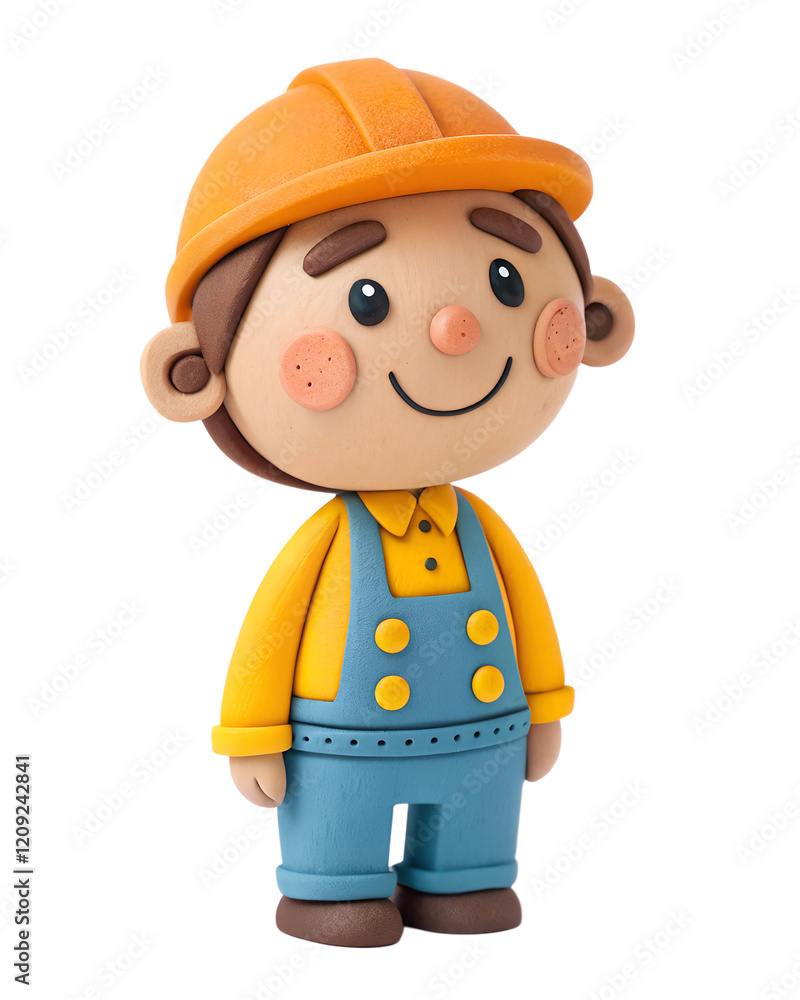 a clay Cute, Professional Illustrator, happy and smile, isolated on a transparent background a clay Cute, Professional Illustrator, happy and smile, isolated on a transparent background