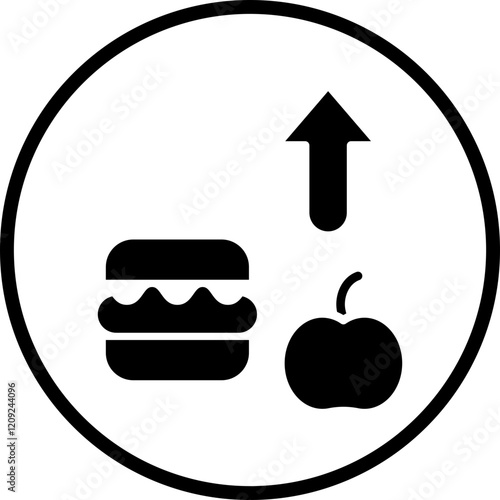 Calorie Intake Icon Style