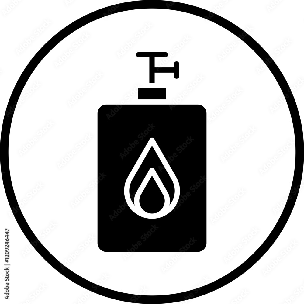 Obraz premium Gas Bottle Icon Style
