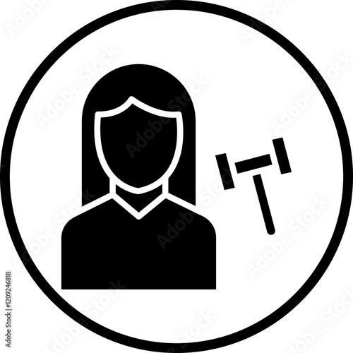 Judge Female Icon Style
