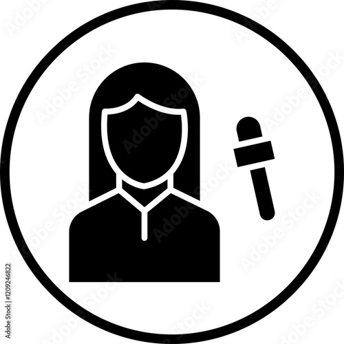 Journalist Female Icon Style