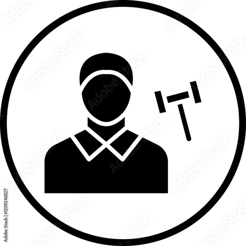 Judge Male Icon Style