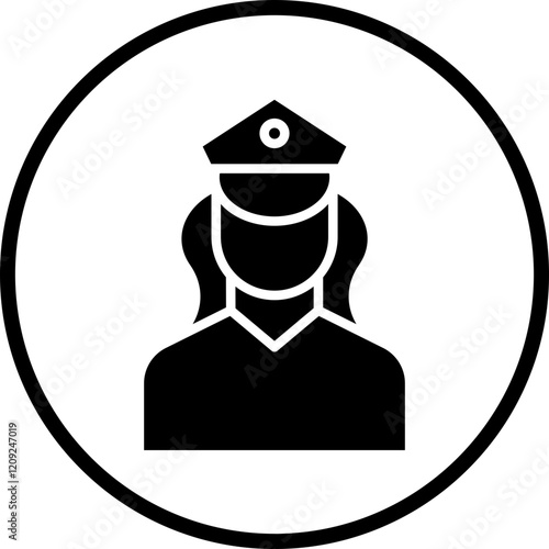 Policewoman Icon Style