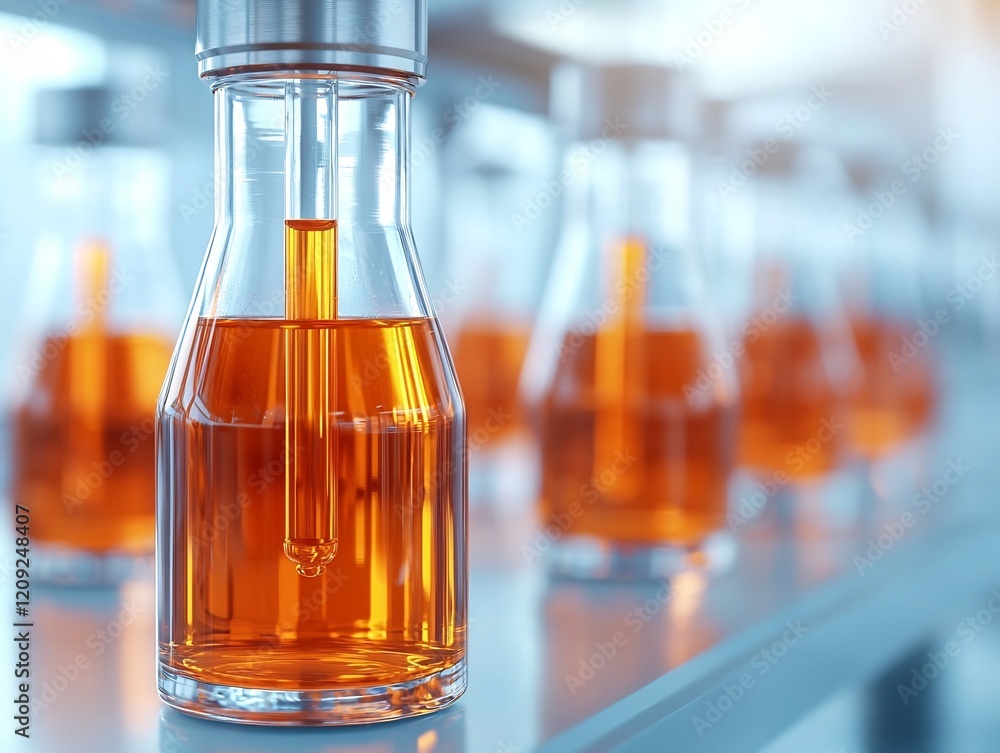 Diffused Lab Lighting Highlighting Liquids Mixing in Zero Gravity Diffused Lab Lighting Highlighting Liquids Mixing in Zero Gravity