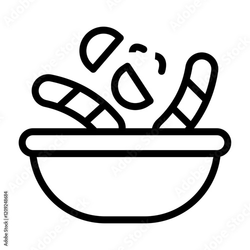 Ceviche Vector Line Icon Design