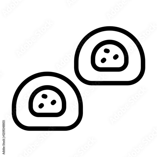 Mochi Vector Line Icon Design