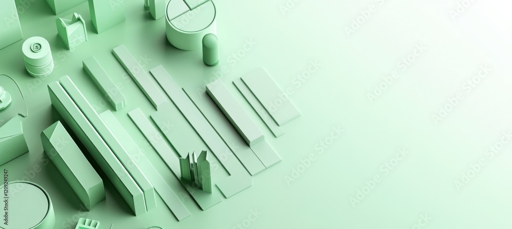 A green financial chart and bar graph with web design icons on a light green background.
A green financial chart and bar graph with web design icons on a light green background.