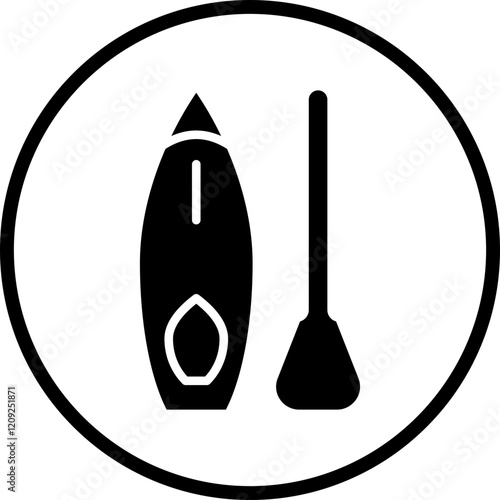 Paddleboarding Icon Style