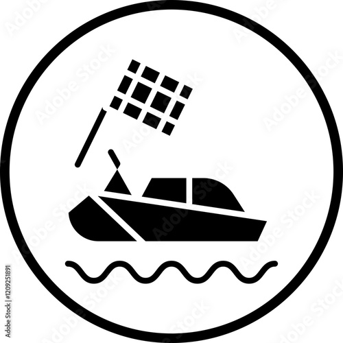 Powerboat Racing Icon Style