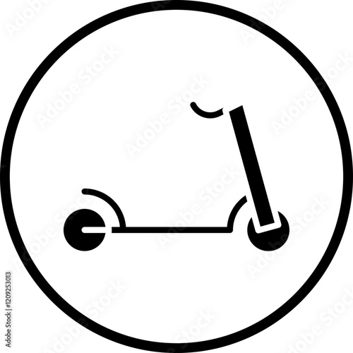 Kick Scooter Icon Style