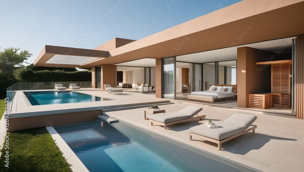 Fototapeta premium luxury swimming pool