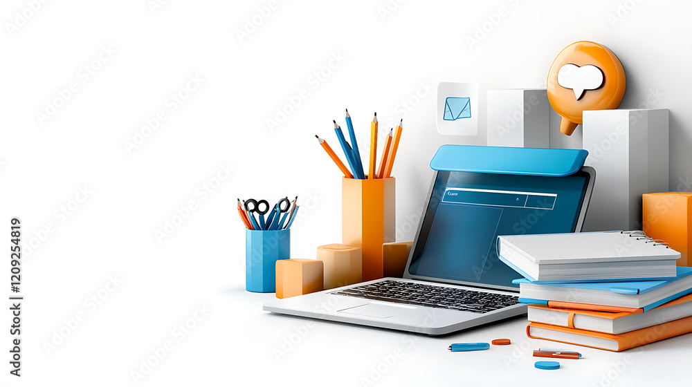 Creative workspace setup for remote work productivity home office digital environment minimalist design professional viewpoint Creative workspace setup for remote work productivity home office digital environment minimalist design professional viewpoint