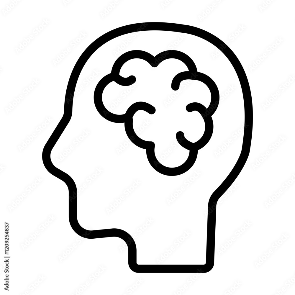 Head Vector Line Icon Design Head Vector Line Icon Design