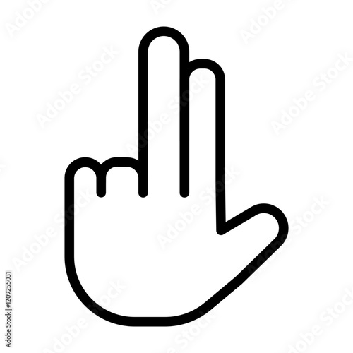 Fingers Vector Line Icon Design
