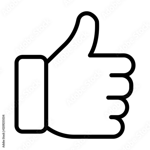 Thumb Vector Line Icon Design