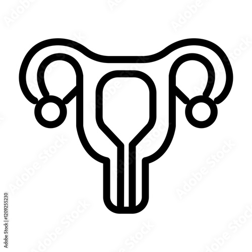 Reproductive System Vector Line Icon Design