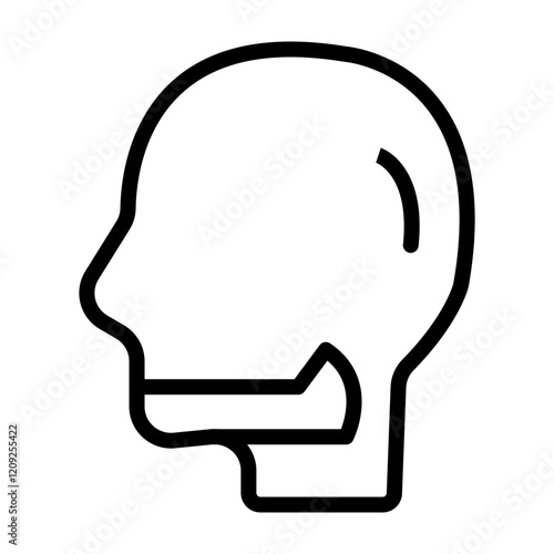 Jaw Vector Line Icon Design