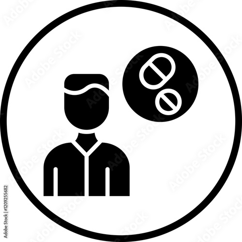 Drug Addiction Icon Style