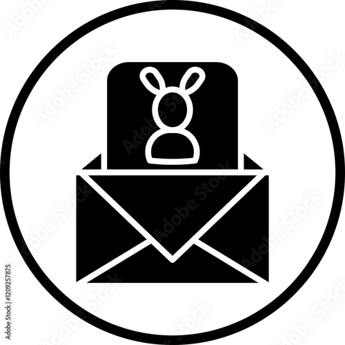 Easter Letter Icon Style