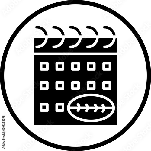 Rugby Match Date Icon Style